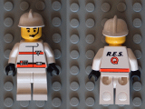 LEGO rsq015 Res-Q 3 - White Fire Helmet, White Hips